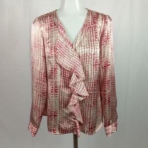 Coldwater Creek Size XS Ruffle Blouse Top EUC